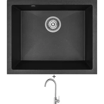 Granitový dřez Granitový dřez SET Laveo IBIZA SBI 710 černá + Laveo BONA BAB 268D nerez