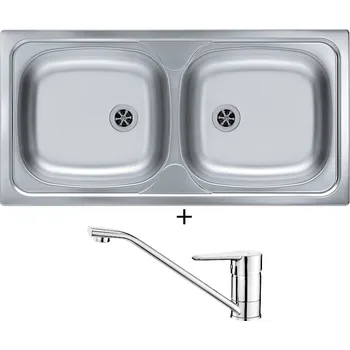 Nerezový dřez Nerezový dřez SET Alveus BASIC 70 nerez + Deante CORIO BFC 060M chrom