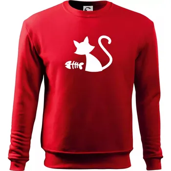 Ryba vs kočka - Mikina Essential dětská - 158 cm/12 let ( Červená )