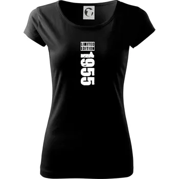 Dámské tričko Limited edition 1955 pruh - Dámské triko Pure - XS ( Černá )