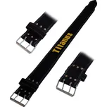 TITANUS opasek Powerlifting dvojitá přezka (černá) L