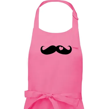 Kuchyňská zástěra Mustache love - Dámská zástěra na vaření - Univerzální velikost ( Růžová )