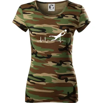 Dámské tričko Ekg fotbal brankář - Dámské maskáčové triko - 2XL ( Hnědý maskáč )