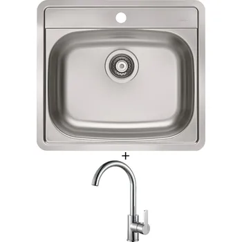 Kuchyňský dřez Nerezový dřez SET Alveus MORE 10 nerez + Alveus TONIA chrom