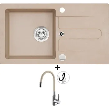 Granitový dřez Granitový dřez SET Alveus CORTINA 110 beige 55 + Alveus MINTAS chrom/béžová