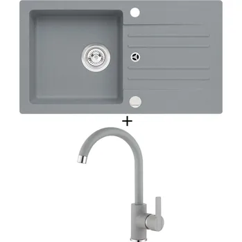 Granitový dřez Granitový dřez SET Alveus CORTINA 140 beton 81 + Alveus TONIA beton 81