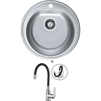 Nerezový dřez Nerezový dřez SET Alveus FORM 30/155 nerez + Kuchinox ELZA BKE 761 chrom/černá