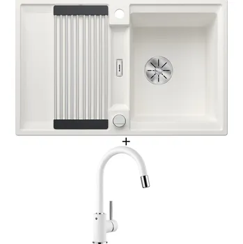 Granitový dřez Granitový dřez SET Blanco ADIRA 45 S bílá s excentrem 527589 + Blanco MIDA-S bílá 521457