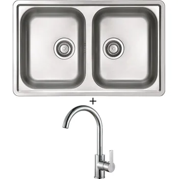 Nerezový dřez Nerezový dřez SET Alveus LINE 90 nerez + Alveus TONIA chrom