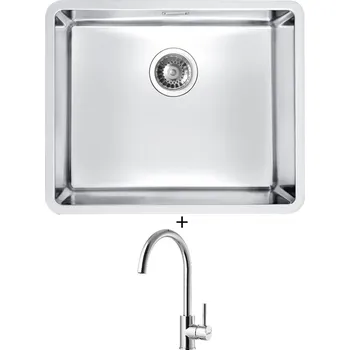 Nerezový dřez Nerezový dřez SET Alveus KOMBINO 50 FS nerez + Alveus ROXA chrom