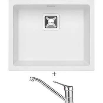 Granitový dřez Granitový dřez SET Alveus QUADRIX 50 white 11 + Alveus RIVIERA X chrom