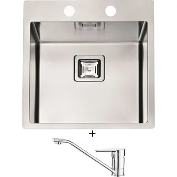 Nerezový dřez Nerezový dřez SET Alveus STYLUX 10 FS nerez + Deante CORIO BFC 060M chrom