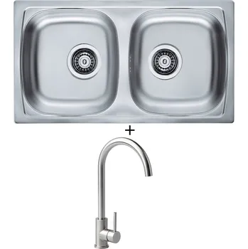 Nerezový dřez Nerezový dřez SET Alveus BASIC 160 3 1/2 tkaná struktura + Alveus VIOLA nerez