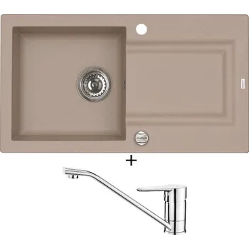 Granitový dřez Granitový dřez SET Alveus FALCON 30 beige 55 + Deante CORIO BFC 060M chrom