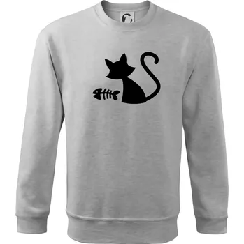 Chlapecké tričko Ryba vs kočka - Mikina Essential dětská - 158 cm/12 let ( Světlešedý Melír )