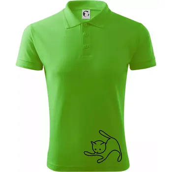 Pánská košile Kočka si hraje - Polokošile pánská Pique Polo 203 - 3XL ( Apple Green )