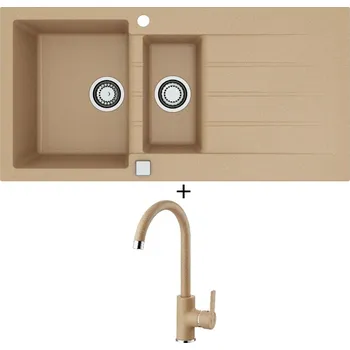 Granitový dřez Granitový dřez SET Alveus CADIT 80 beige 55 + Alveus TONIA beige 55