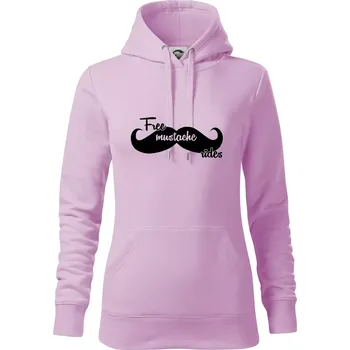 Dámská mikina Free Mustache rides - Mikina dámská Cape s kapucí - XS ( Orchid )