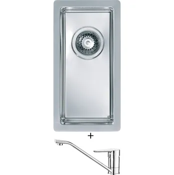 Nerezový dřez Nerezový dřez SET Alveus Quadrix 10 nerez + Deante CORIO BFC 060M chrom