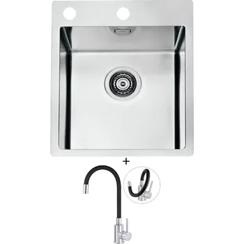 Nerezový dřez Nerezový dřez SET Alveus PURE 10 nerez + Deante NEO LUNO BOC B720 nerez