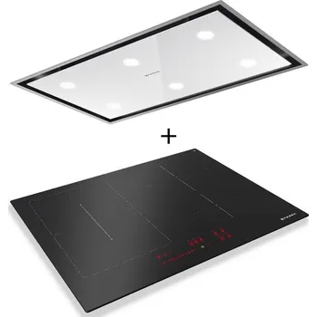 Digestoř SET FABER HEAVEN BRIGHT G/WH KL A90 + FABER FCH 64 BK KL