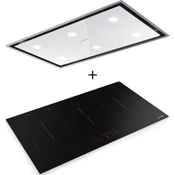 Digestoř SET FABER HEAVEN BRIGHT G/WH KL A90 + FABER FCH 95 BK KL