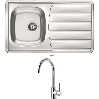 Nerezový dřez Nerezový dřez SET Alveus ZOOM 30 nerez + Alveus ROXA chrom