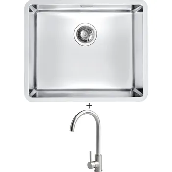 Nerezový dřez Dřez pod desku SET Alveus KOMBINO 50 U nerez + Alveus VIOLA nerez
