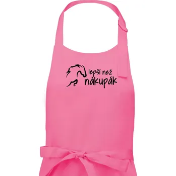 Kuchyňská zástěra Lepší než nákupák - Pánská zástěra na vaření - Univerzální velikost ( Růžová )