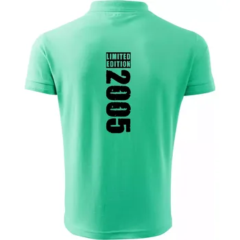 Pánská košile Limited edition 2005 pruh - Polokošile pánská Pique Polo 203 - M ( Mátová )