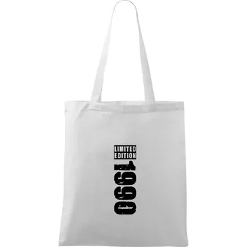 Limited edition 1990 pruh - Taška bavlněná - 42 x 38 cm ( Bílá )