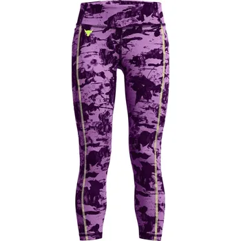Dívčí legíny Under Armour Project Rock Lets Go Printed Leggings Juniors Purple 13 let