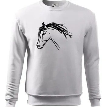 Pánská mikina Kůň - hlava celá - Mikina Essential pánská - L ( Bílá )