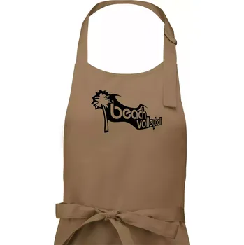 Kuchyňská zástěra Beach volleyball obrys - Dámská zástěra na vaření - Univerzální velikost ( Cappuccino )