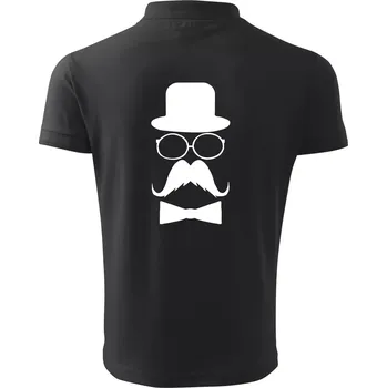 Pánská košile Mustache pán - Polokošile pánská Pique Polo 203 - XL ( Dřevěné uhlí )