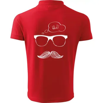 Pánská košile Mustache what? - Polokošile pánská Pique Polo 203 - M ( Červená )