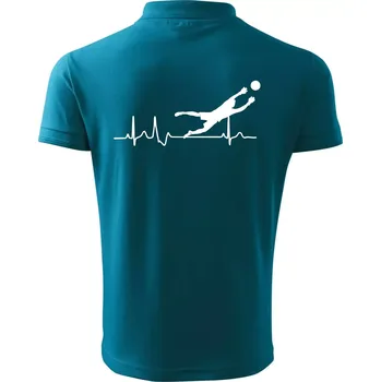 Pánská košile Ekg fotbal brankář - Polokošile pánská Pique Polo 203 - 3XL ( Tmavý tyrkys )