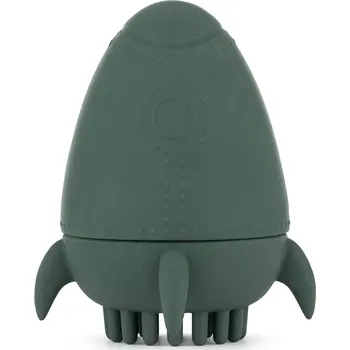 Hračka pro kojence PETITEMARS PETITE&MARS Hračka silikonová do vody s kartáčkem Splashy Rocket Misty Green 6m+