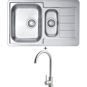 Nerezový dřez SET Alveus LINE 70 tkaná struktura + Alveus VIOLA nerez