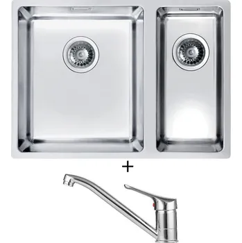 Granitový dřez Dřez pod desku SET Alveus KOMBINO 120 U nerez + Alveus RIVIERA X chrom