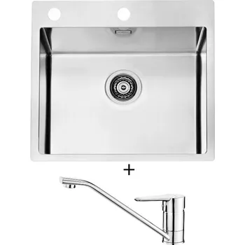 Nerezový dřez Nerezový dřez SET Alveus PURE 70 nerez + Deante CORIO BFC 060M chrom