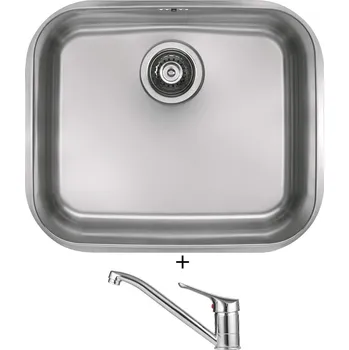 Granitový dřez Dřez pod desku SET Alveus VARIANT 10/180 nerez + Alveus RIVIERA X chrom