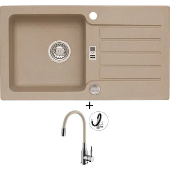 Granitový dřez SET Alveus NIAGARA 30 beige 55 + Alveus MINTAS chrom/béžová