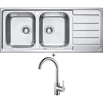 Nerezový dřez Nerezový dřez SET Alveus LINE 100 MAXIM nerez + Alveus TONIA chrom