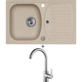 Granitový dřez Granitový dřez SET Alveus RECORD 30 beige 55 + Alveus TONIA chrom