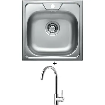 Nerezový dřez Nerezový dřez SET Alveus ALLUX 70 nerez + Alveus ROXA chrom