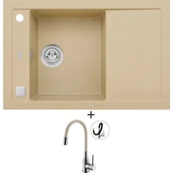 Granitový dřez Granitový dřez SET Alveus FORMIC 30 beige 55 + Alveus MINTAS chrom/béžová
