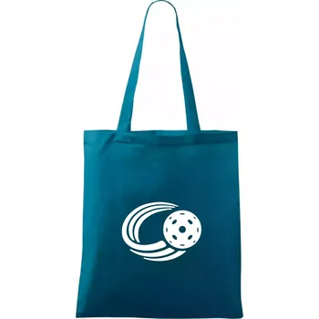 Florbal míček - Taška bavlněná - 42 x 38 cm ( Petrolejová )