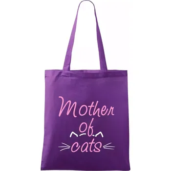 Mother of cats - Taška bavlněná - 42 x 38 cm ( Fialová )