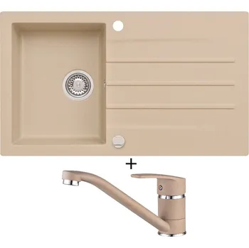 Granitový dřez Granitový dřez SET Alveus CORTINA 130 beige 55 + Alveus NINA beige 55